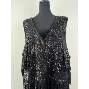 Draper James RSVP Black Sequin Dress, Size 26W