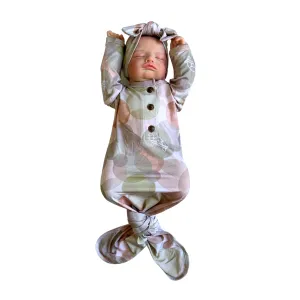 Dream Bubbles Print- Infant Gown
