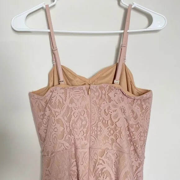 Dress The Population Leanne Lace Cocktail Dress Pink Size Medium NWOT