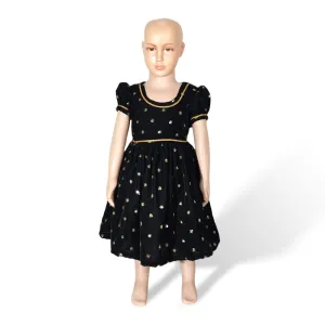 Elegant Black Velvet Frock for Baby Girl - Perfect for Special Occasions
