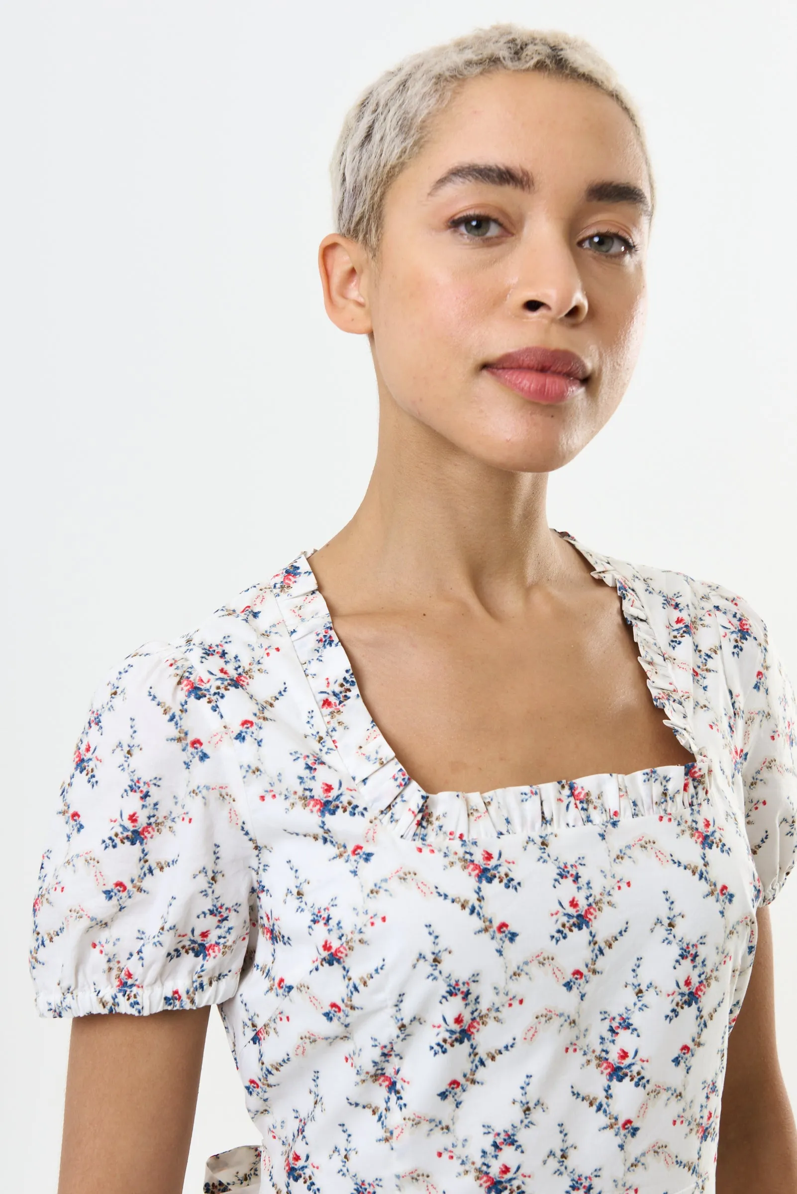 Elois Regency Print Empire Waist Midaxi Dress