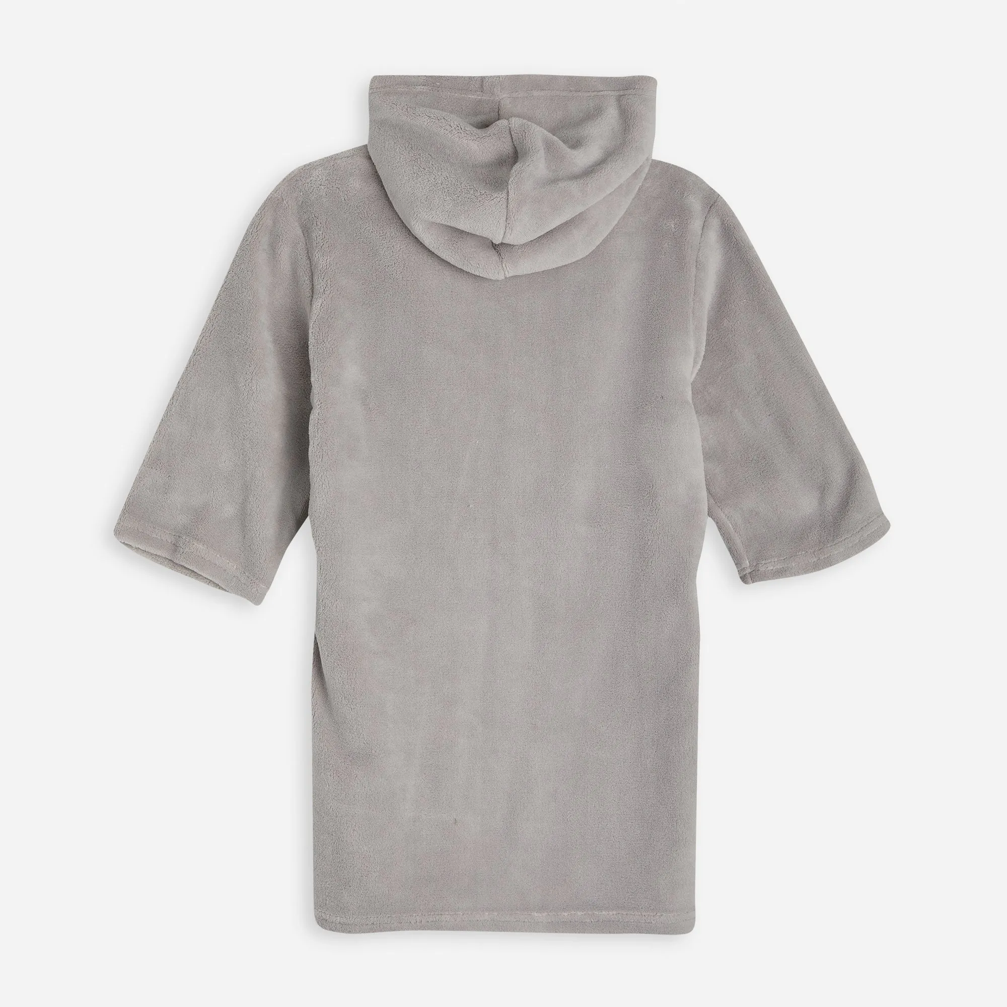 Embroidered Grey Classic Dressing Gown