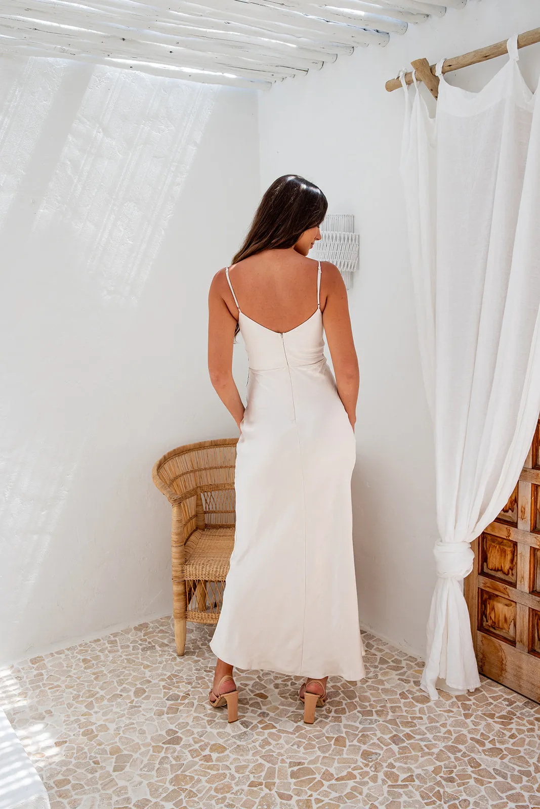 Envy Lace Peek Gown - Champagne