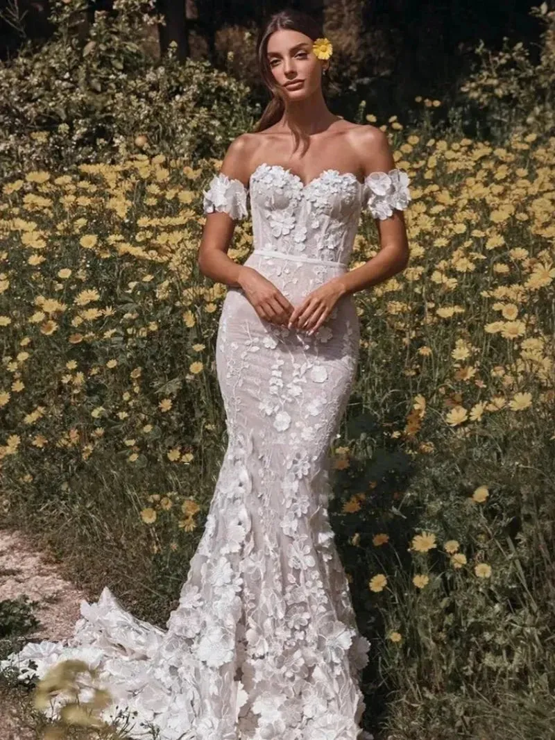 Exquisite Wedding Dresses Vintage Bridal Gowns Sleeveless Lace Appliques Robes Tulle Backless Sleeveless Vestidos De Novia