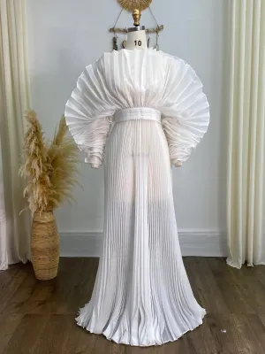 Fashion Thickened Organza Pleated Maternity Dress for Photo Shoots YW230726