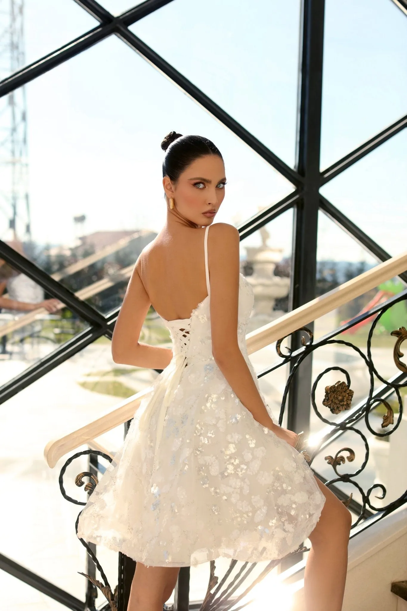 Fiona Dress in Ivory by Nicoletta NC1030