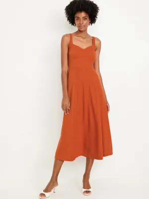 Fit & Flare Sleeveless Midi Dress