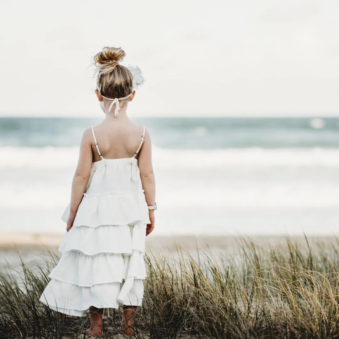 flamenco frock - vanilla washed linen