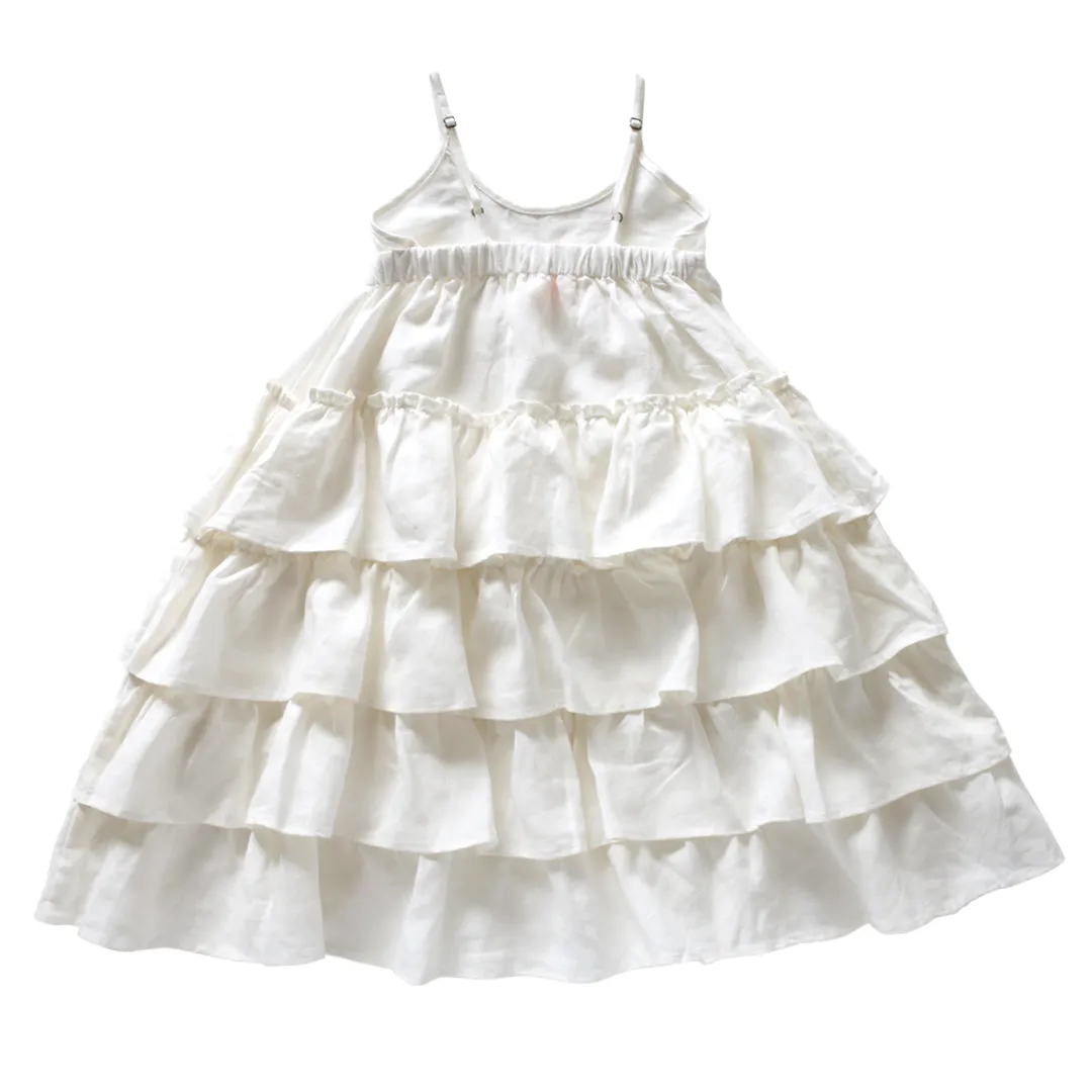 flamenco frock - vanilla washed linen