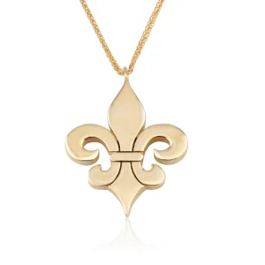 Fleur de Lis voluminous sculptured pendant