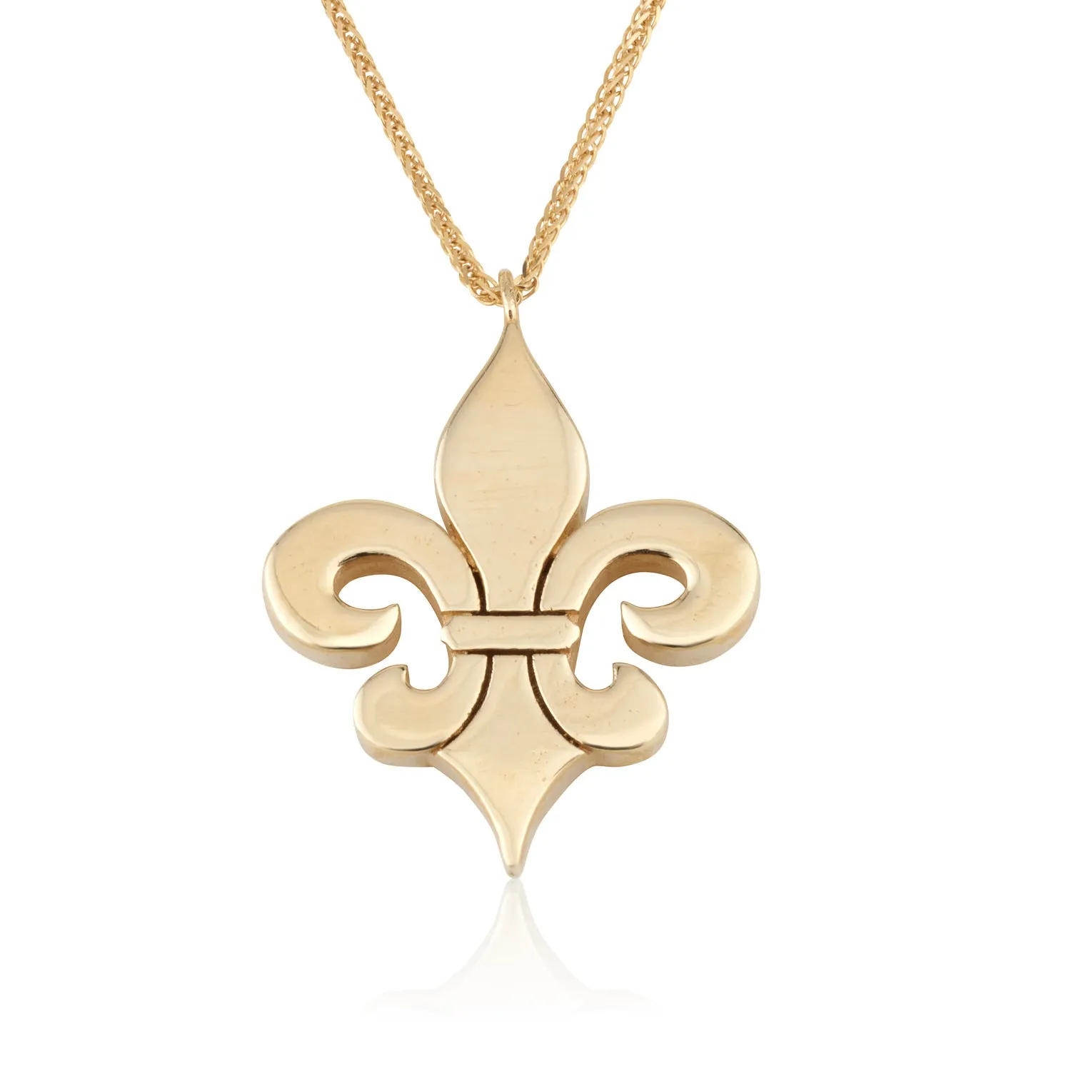 Fleur de Lis voluminous sculptured pendant