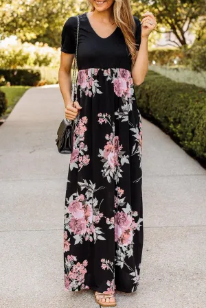 Floral Empire Waist Maxi Dress
