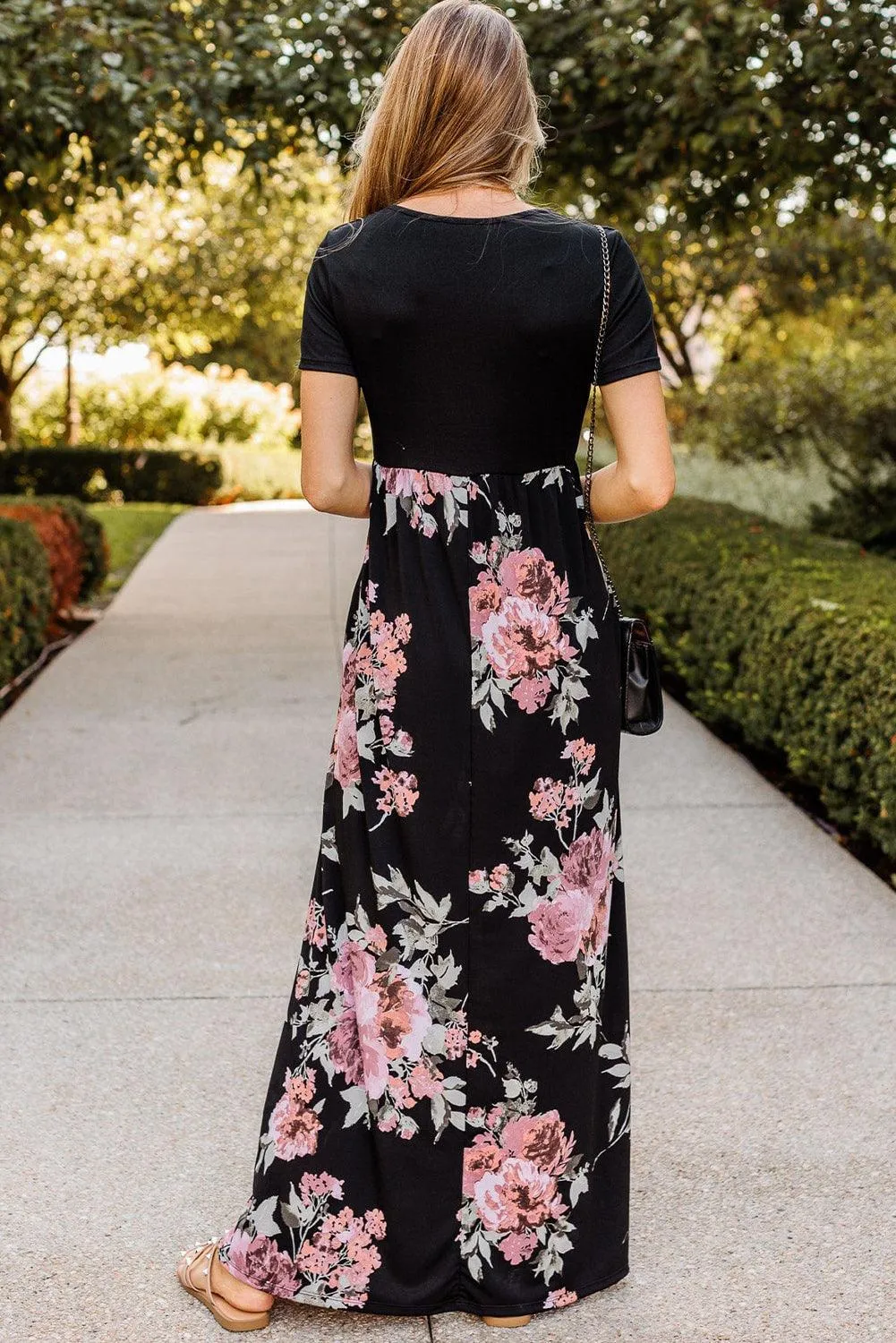 Floral Empire Waist Maxi Dress
