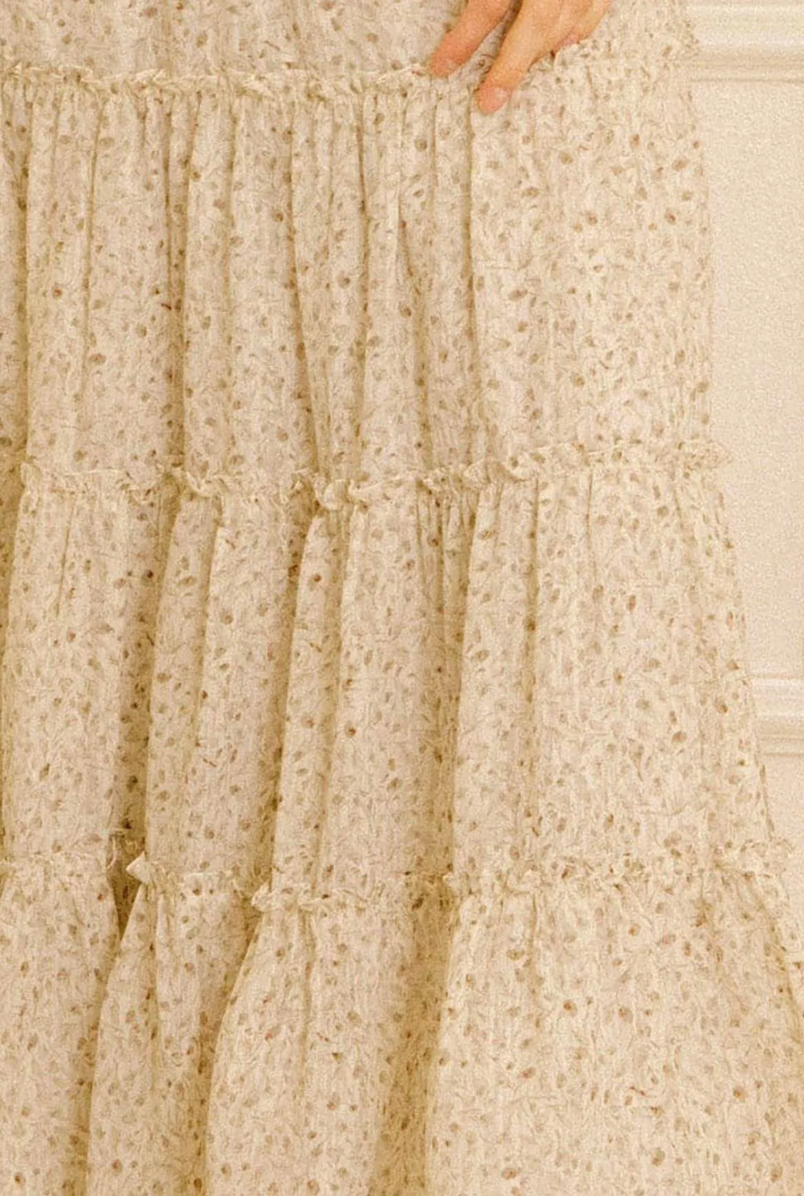 Floral Print Ruffled Midi Dress