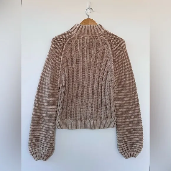 Free People Chunky Oversized Sweetheart Mock Neck Sweater