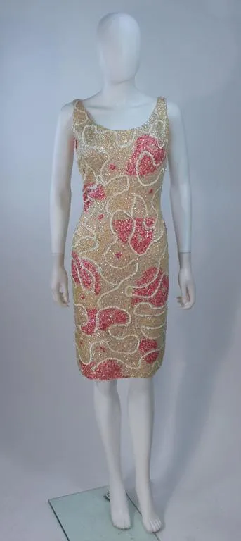 GENE SHELLY'S Stretch Knit Sequined Cocktail Dress Size 6-8