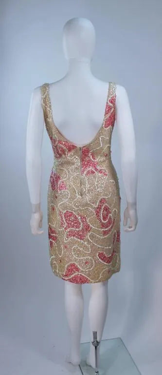 GENE SHELLY'S Stretch Knit Sequined Cocktail Dress Size 6-8