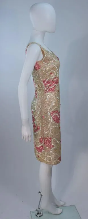 GENE SHELLY'S Stretch Knit Sequined Cocktail Dress Size 6-8