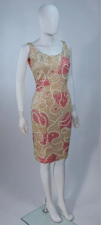 GENE SHELLY'S Stretch Knit Sequined Cocktail Dress Size 6-8