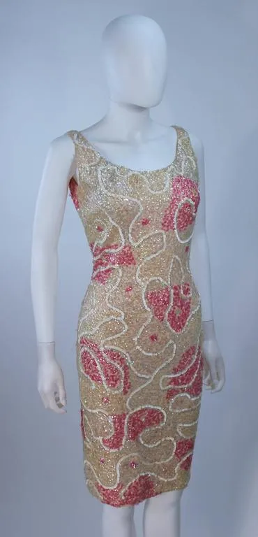 GENE SHELLY'S Stretch Knit Sequined Cocktail Dress Size 6-8