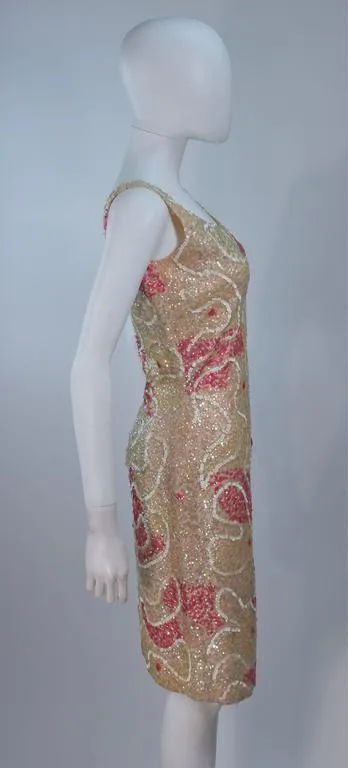 GENE SHELLY'S Stretch Knit Sequined Cocktail Dress Size 6-8