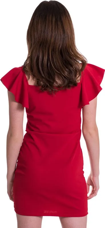 Girls June Off Shoulder Ruffle Dress