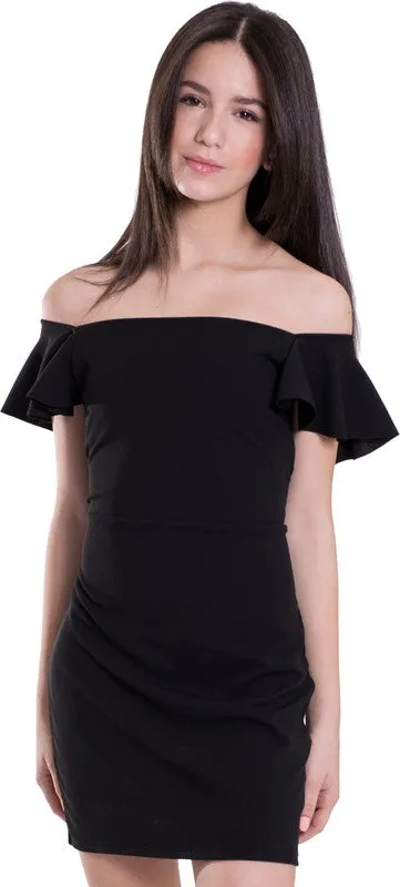 Girls June Off Shoulder Ruffle Dress