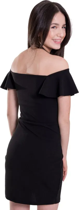 Girls June Off Shoulder Ruffle Dress
