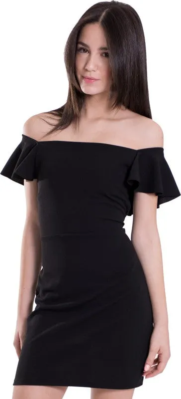 Girls June Off Shoulder Ruffle Dress