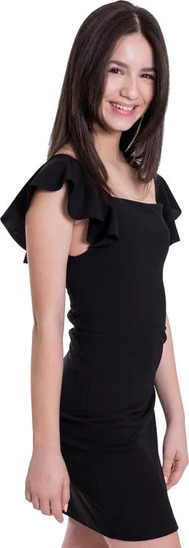 Girls June Off Shoulder Ruffle Dress