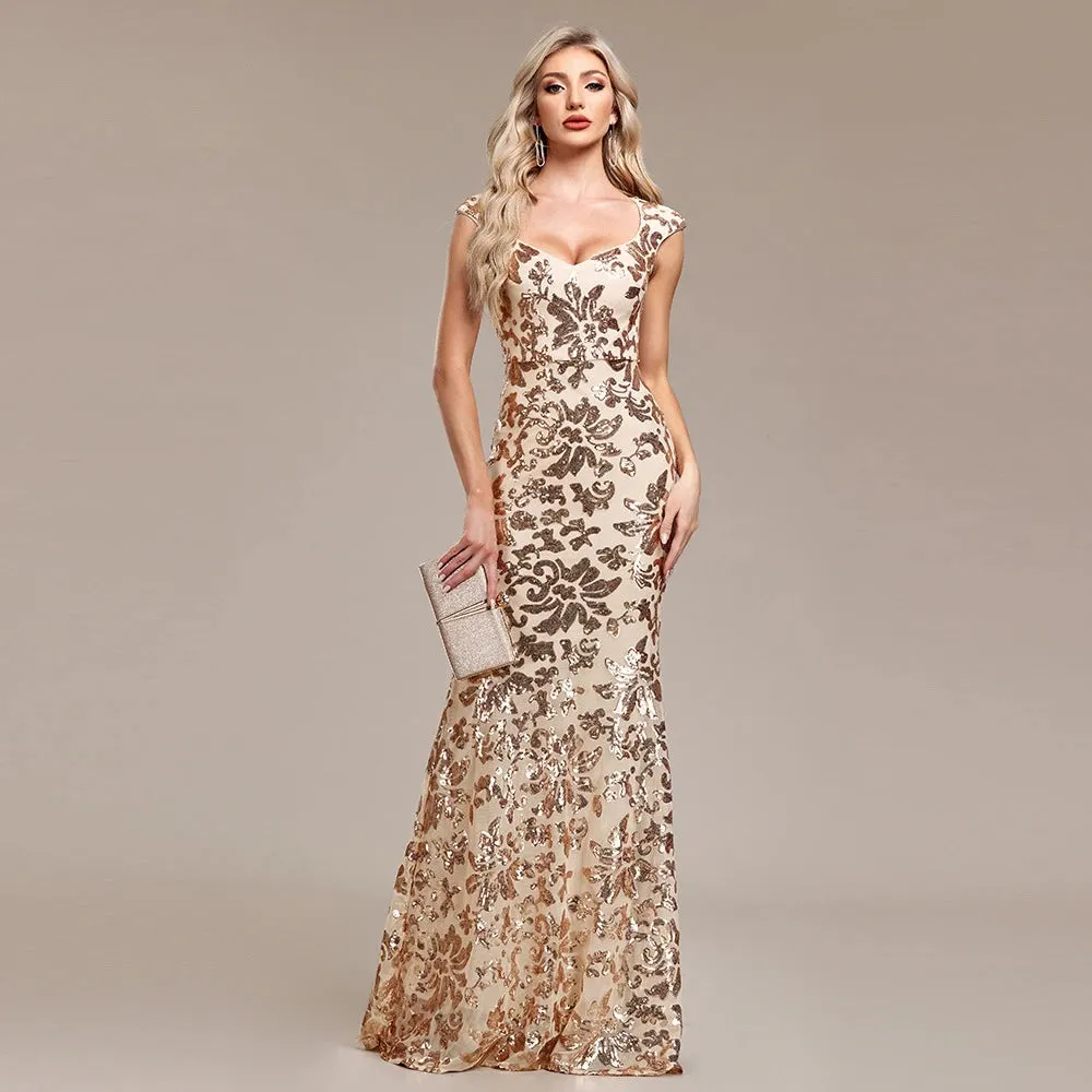 Golden Cocktail Dress