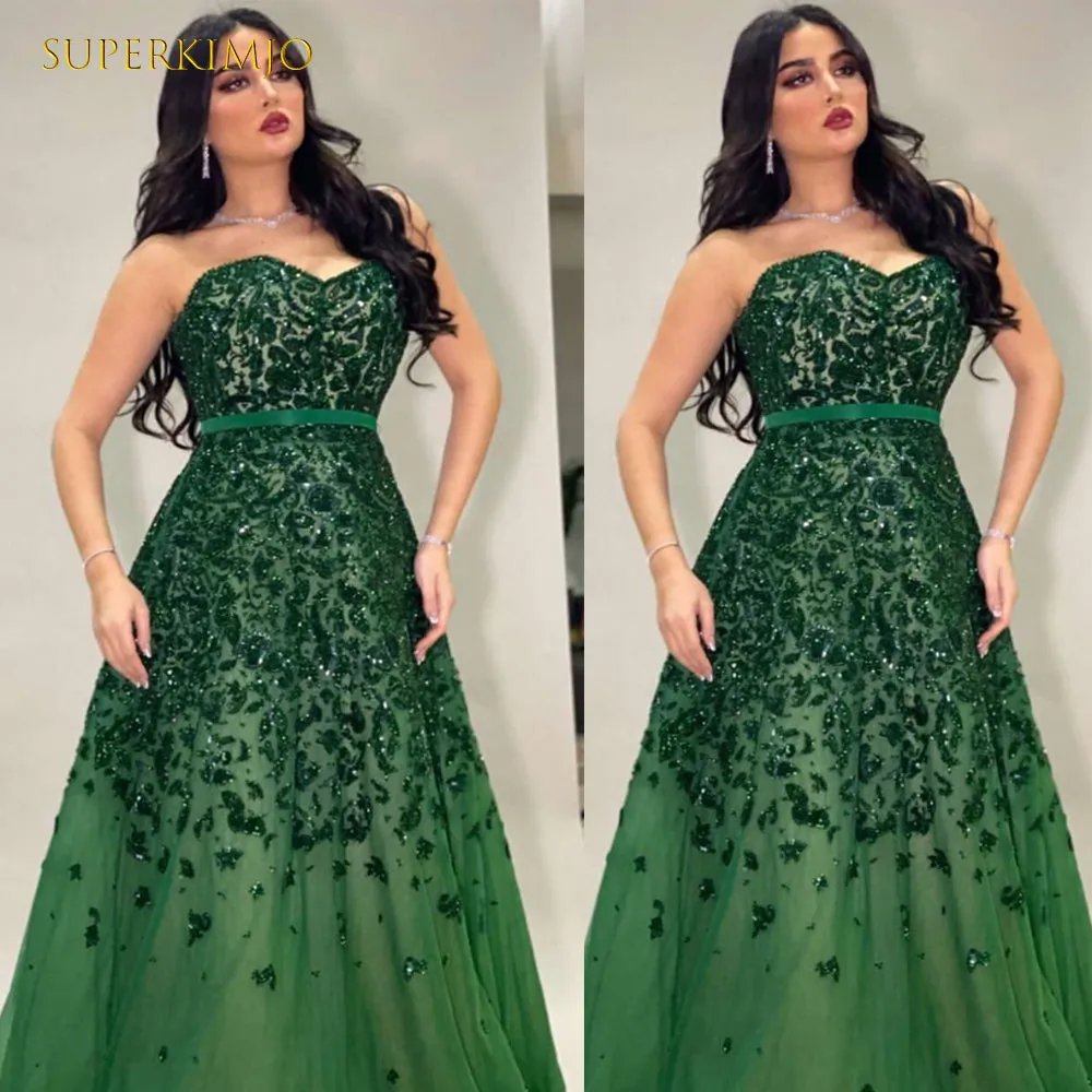 green prom dresses 2020 sweetheart neck beaded lace elegant sparkly prom gown robe de soiree 2021
