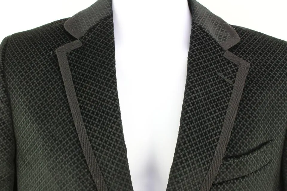 Gucci Men's Large Black Diamante Velvet Formal Smoking Jacket 125g27