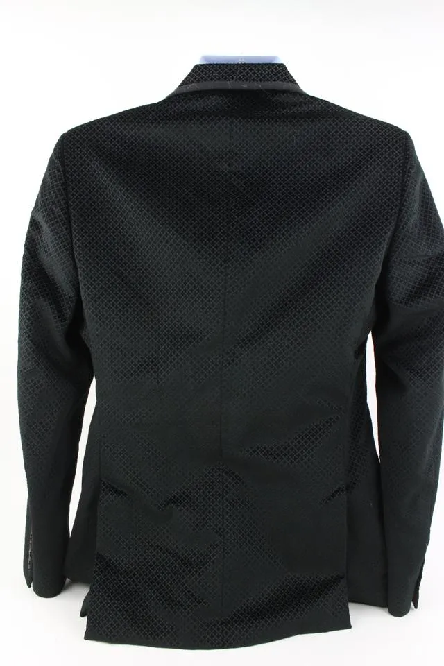 Gucci Men's Large Black Diamante Velvet Formal Smoking Jacket 125g27