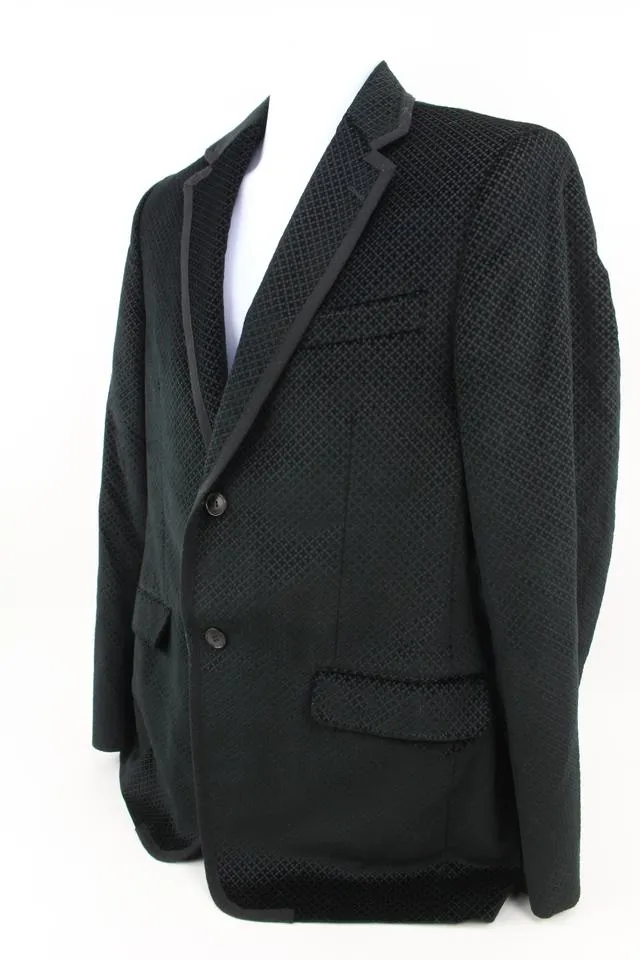 Gucci Men's Large Black Diamante Velvet Formal Smoking Jacket 125g27