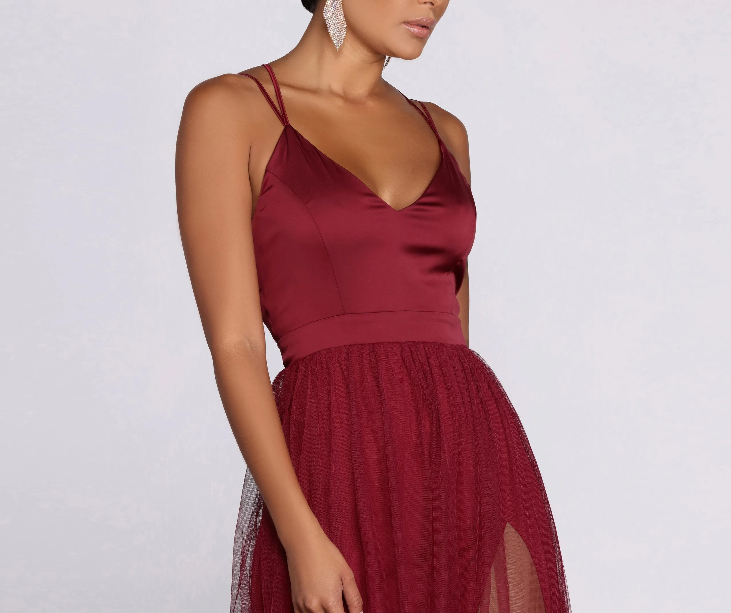 Haisley Formal Tulle Charming And Satin Dress