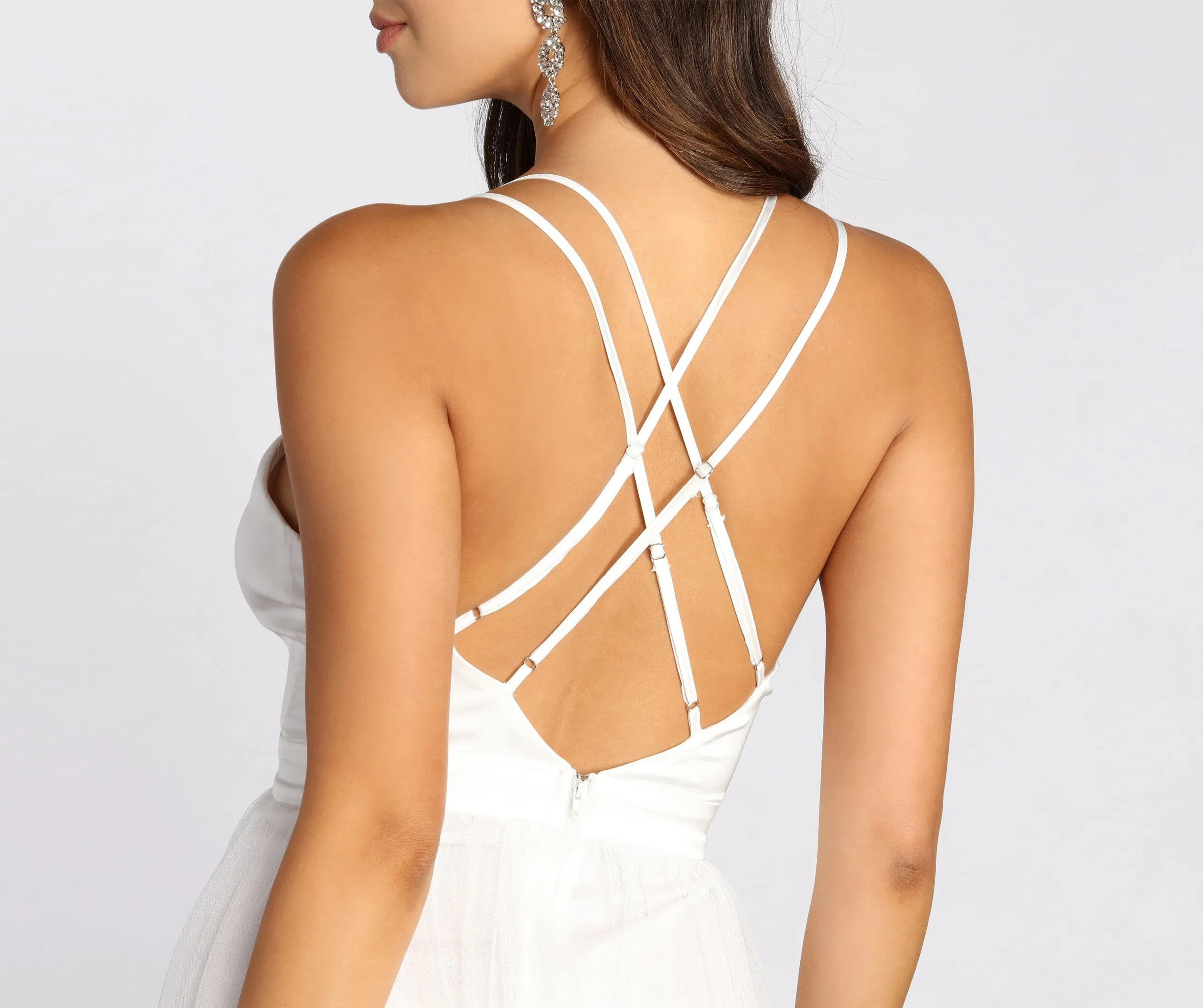 Haisley Formal Tulle Charming And Satin Dress