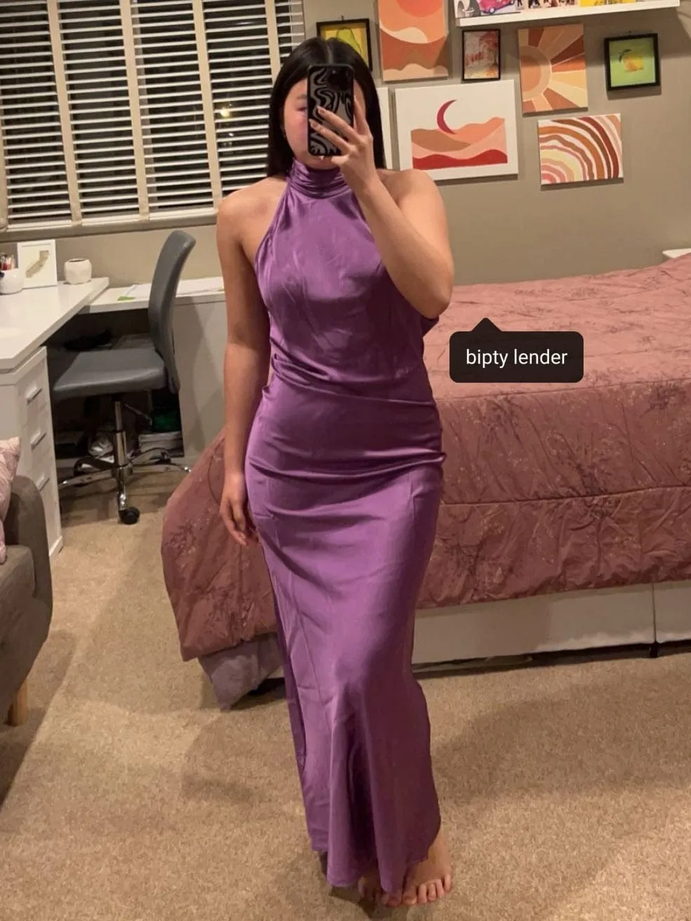 Halter Cocktail Silk Maxi Dress