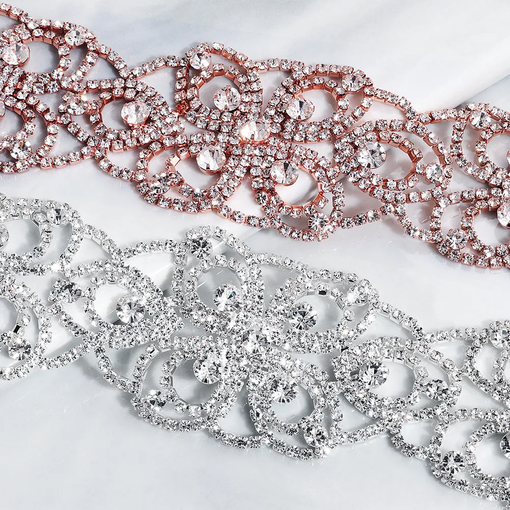 Hand-studded Alloy Waist Chain Rhinestone Retro Wedding Dress Sashes Accessories