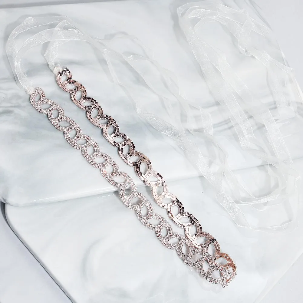 Hand-studded Sashes  Hollow Waist Chain Rhinestone Chain