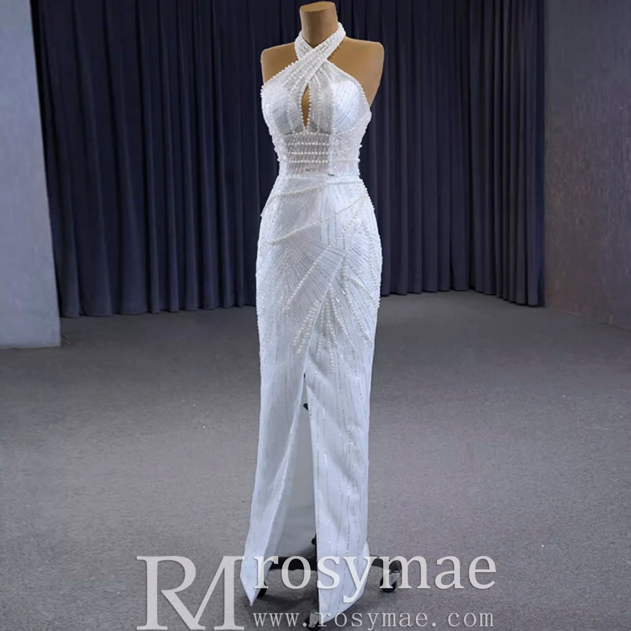 Handmade Puffy Ball Gown Sequins Wedding Dress with Detachable Skirt