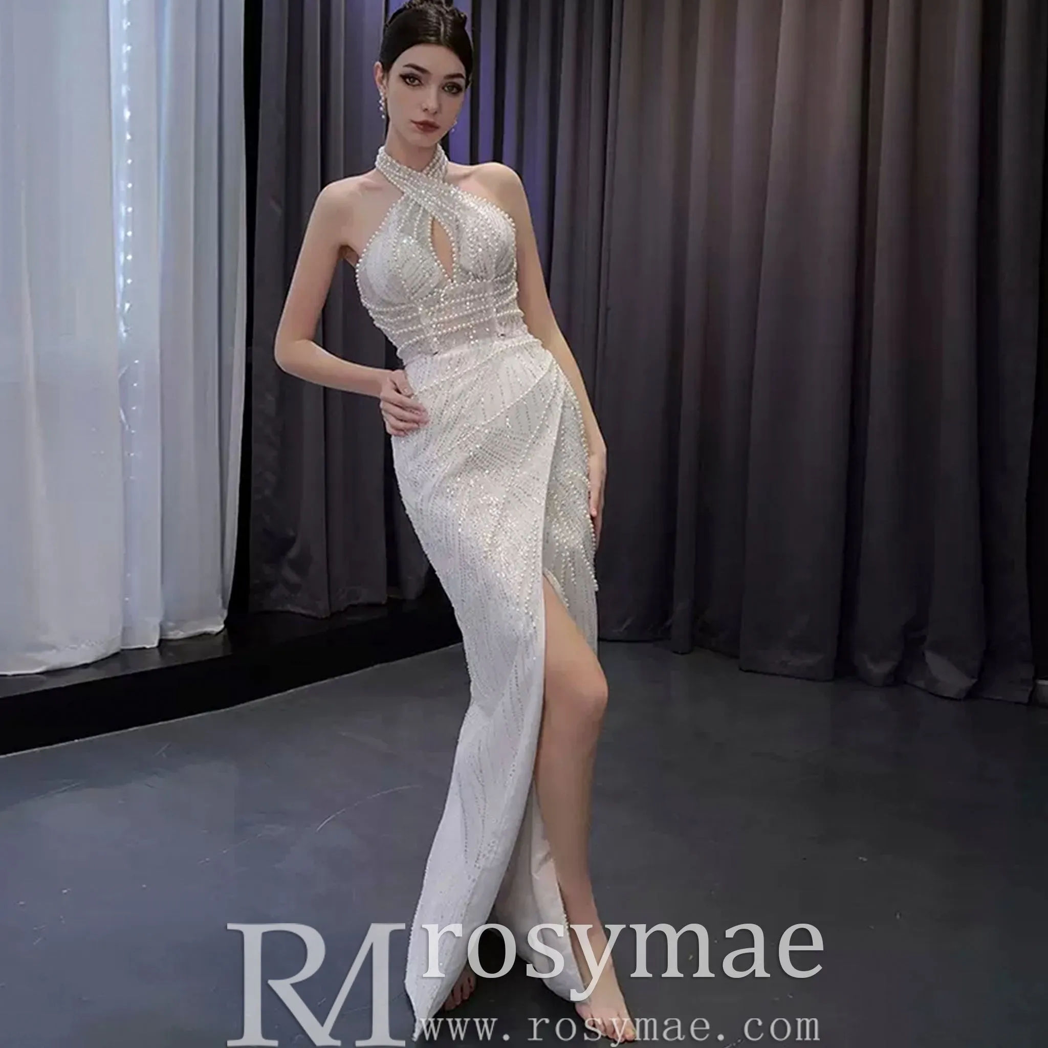 Handmade Puffy Ball Gown Sequins Wedding Dress with Detachable Skirt