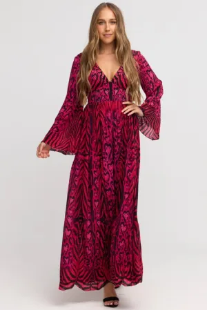 Hearts Forever Maxi w Flare Sleeves