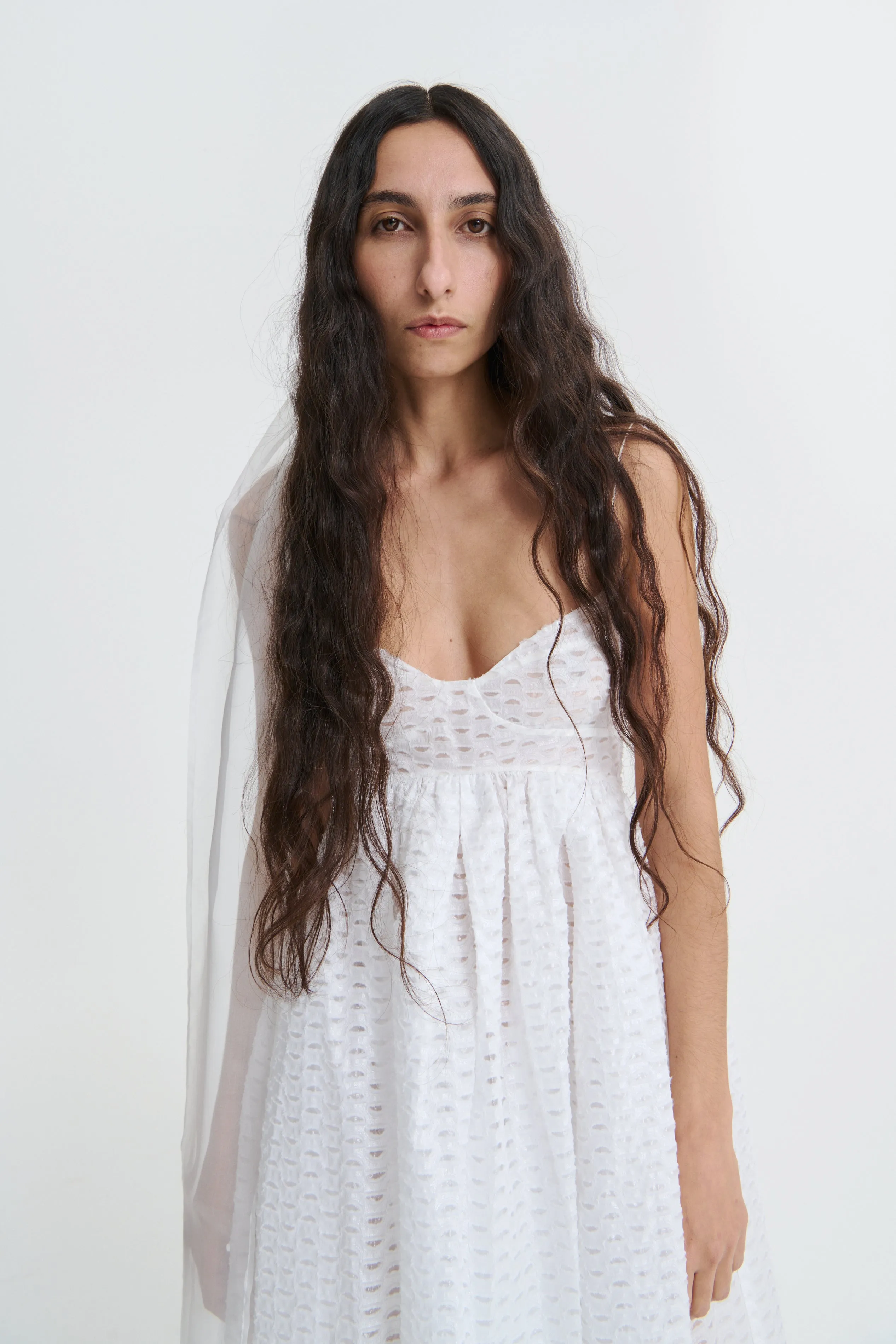 HEATHER | DRESS TRAMONTE FIL COUPE WHITE
