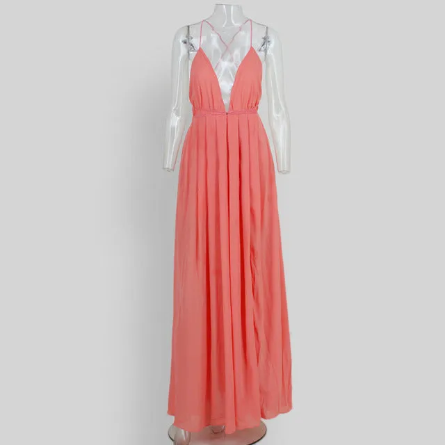 High split maxi dress Multiple Colors