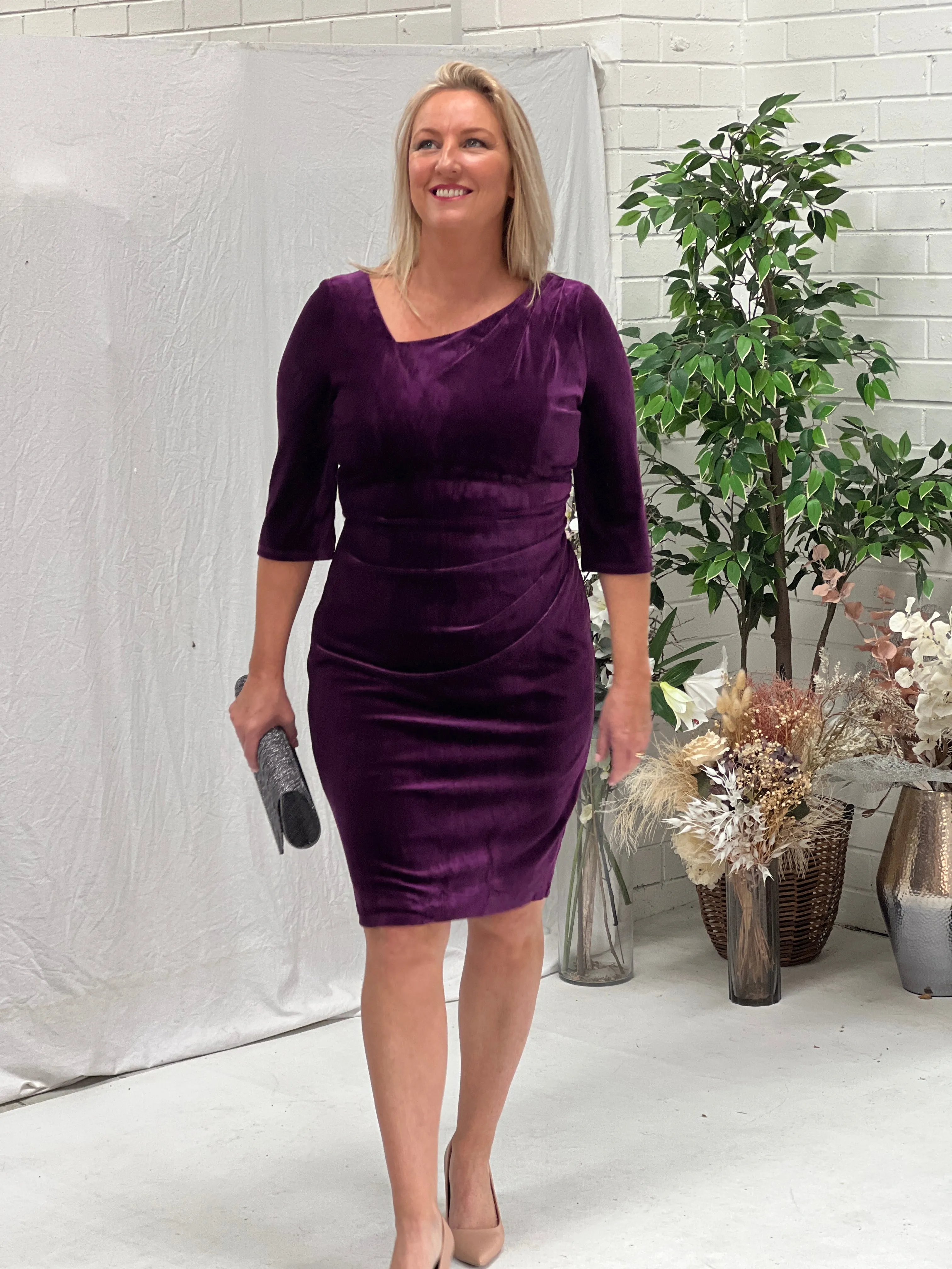Icarus Purple Velvet Dress