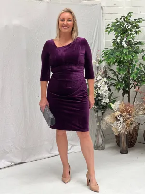 Icarus Purple Velvet Dress