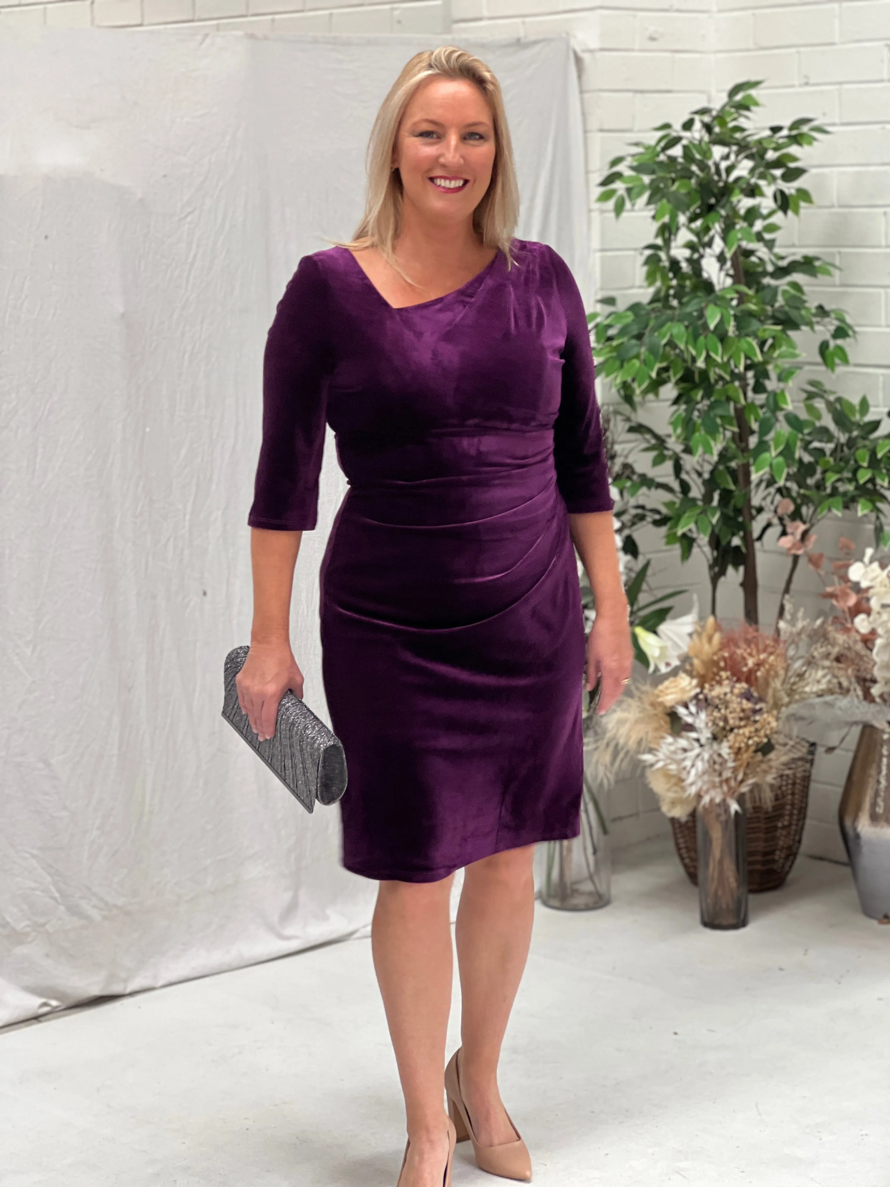 Icarus Purple Velvet Dress