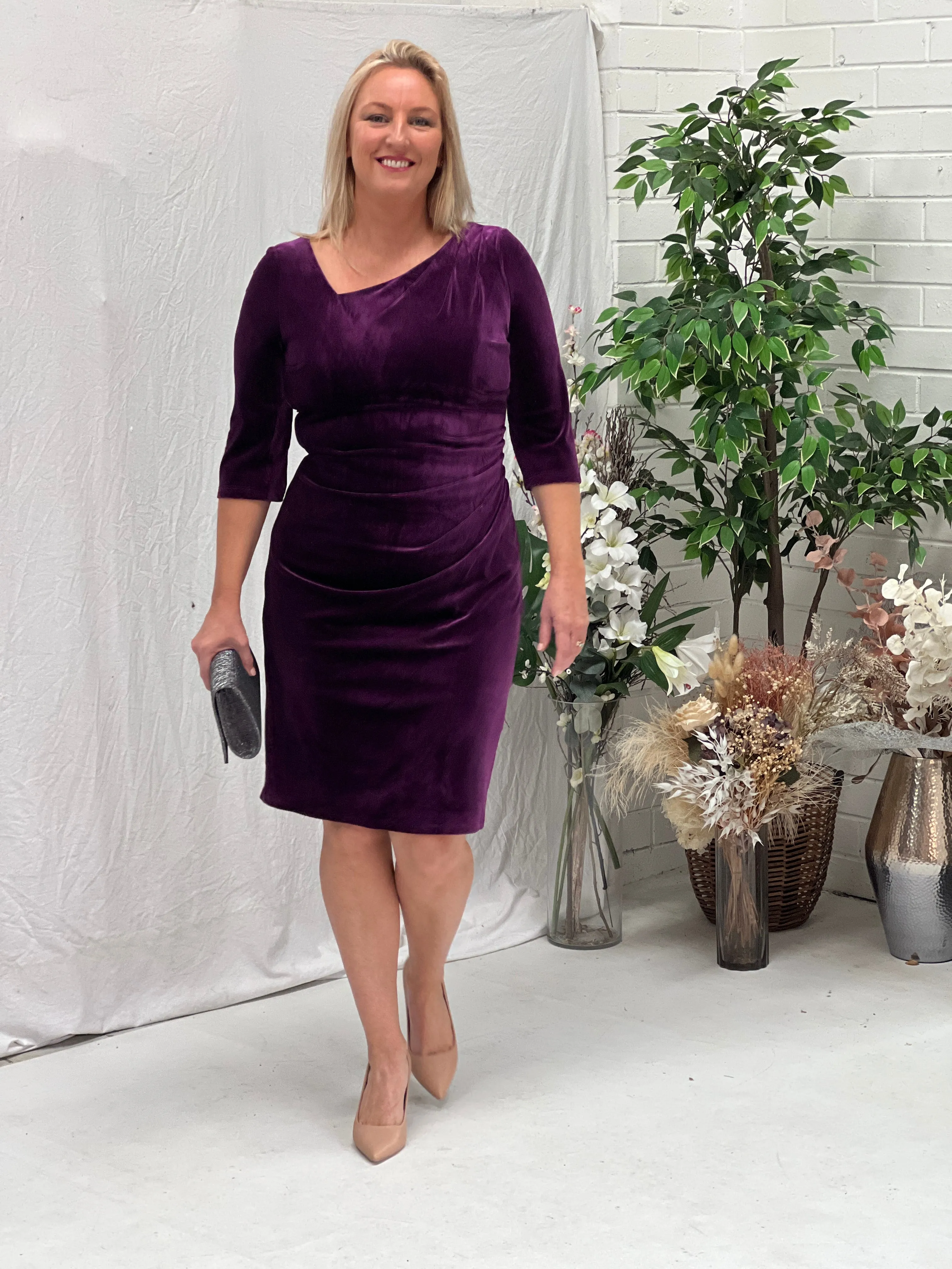 Icarus Purple Velvet Dress