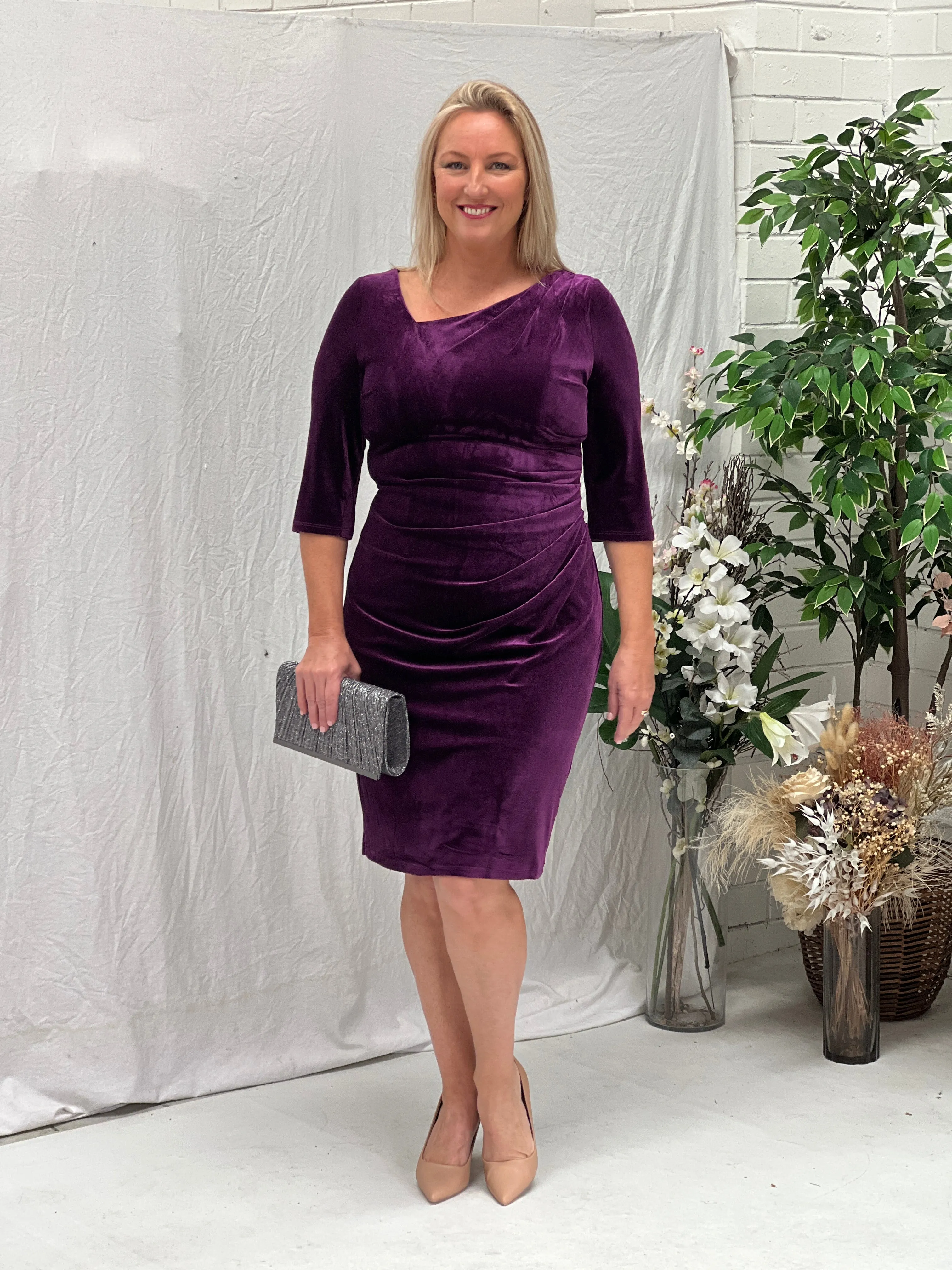 Icarus Purple Velvet Dress